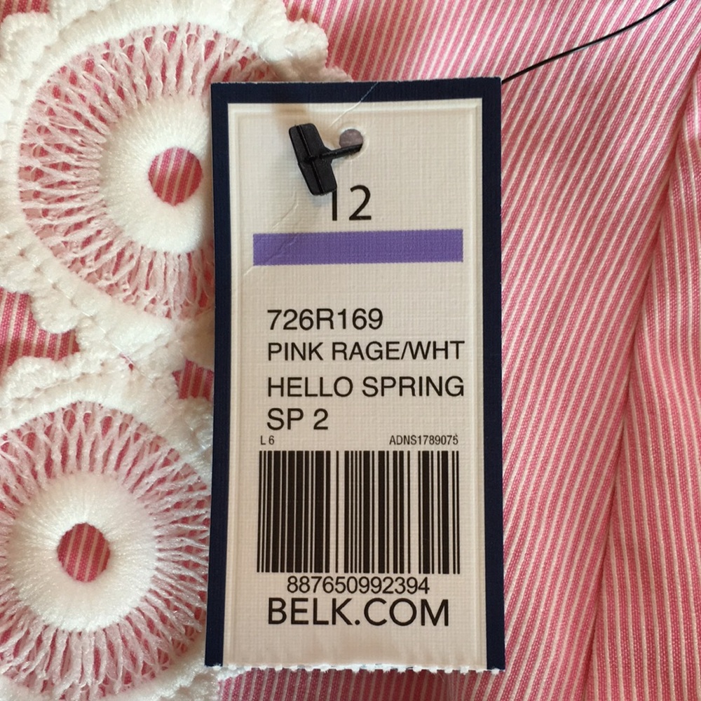 CROWN & IVY | Hello Spring Pink Rage / White Stripe Skort - Picture 11 of 11